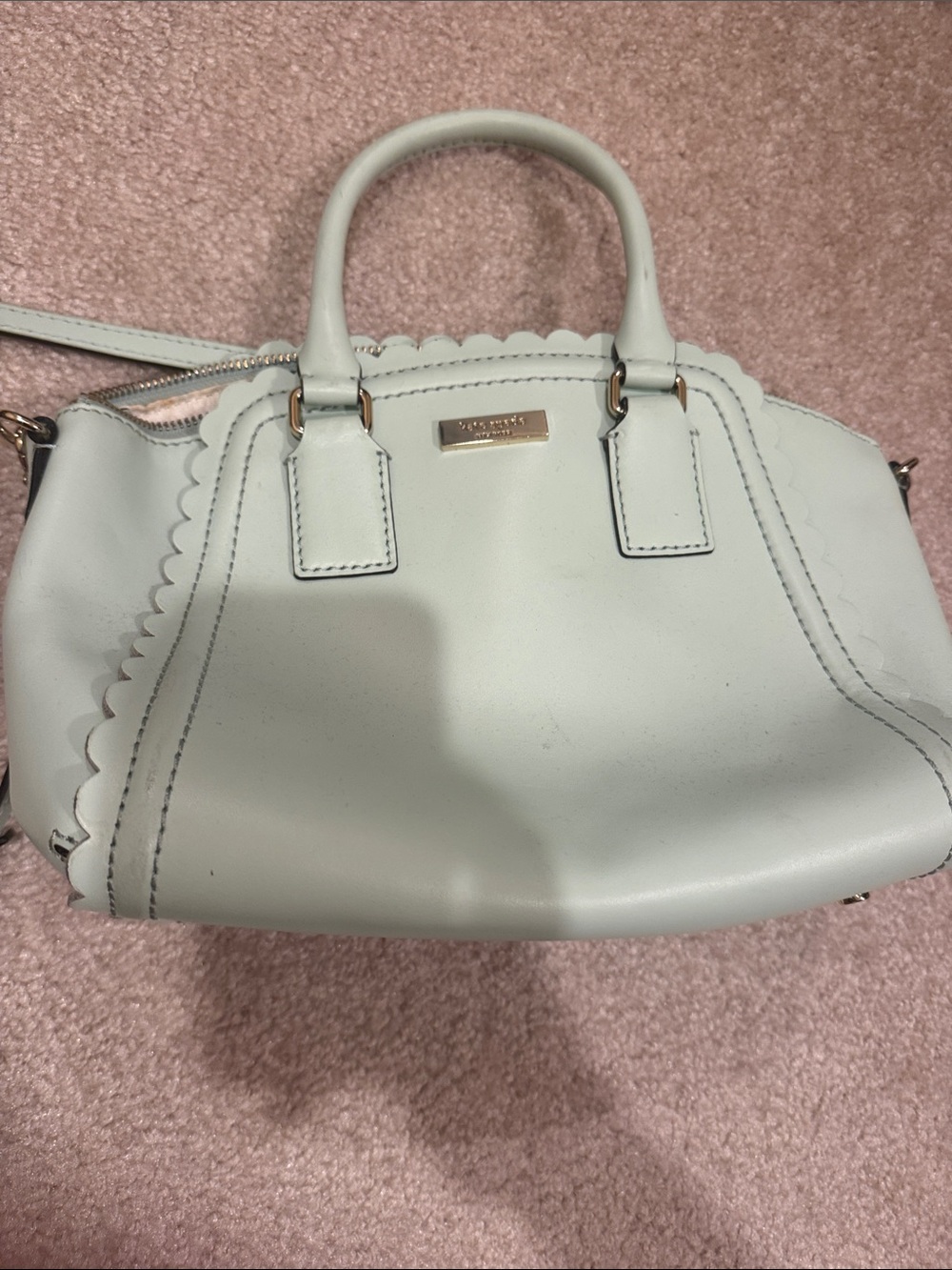 kate spade Mint Scallop-Trim Satchel
